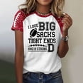 thumbnail image 2 of Womens Casual Fashion Printed Crew Neck Short Sleeve Pullover T Shirt, 2 of 5