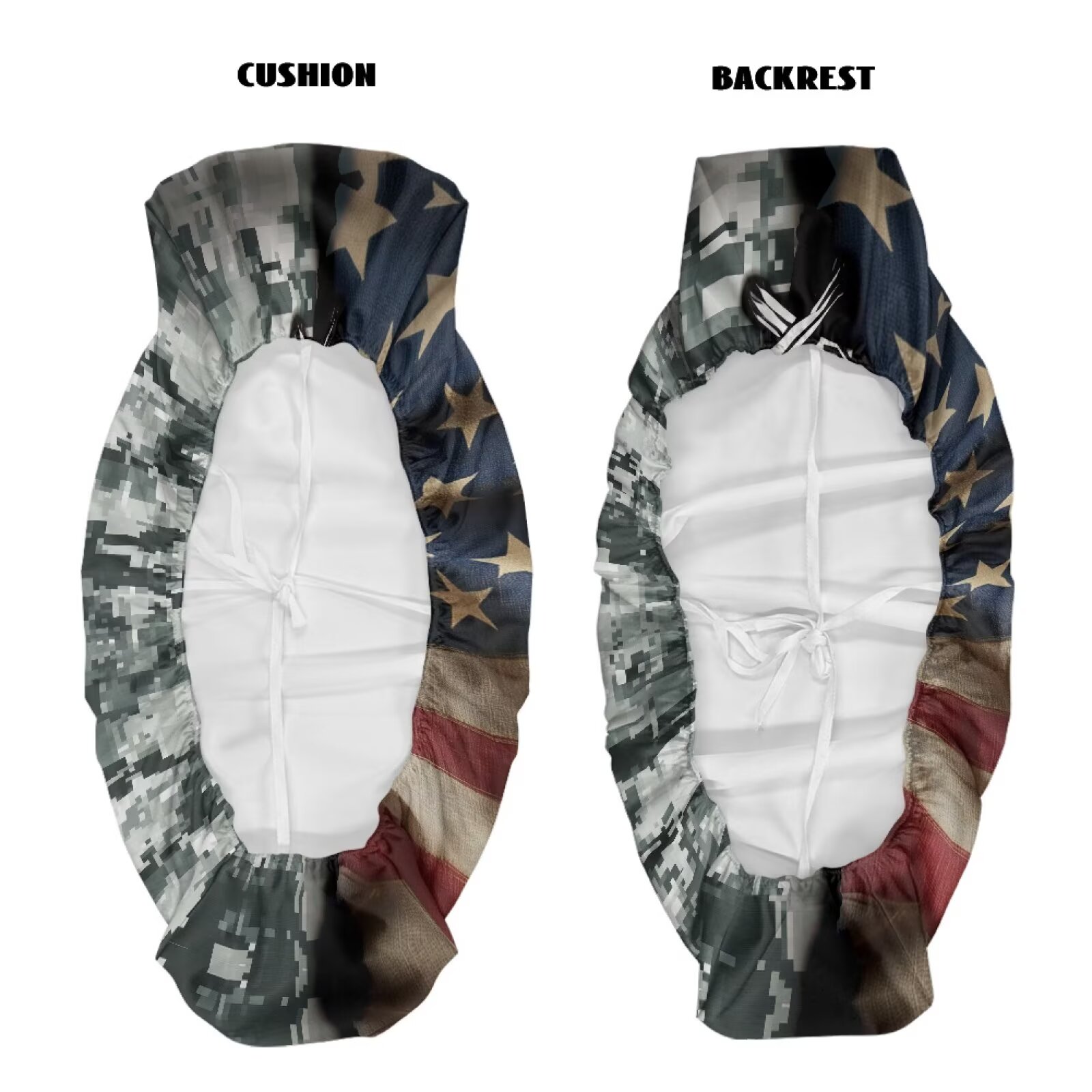 Yuyamidu American Flag UTV Seat Cover Camo Mule Bench Seat Cover All-Season Protection UTV Seat Accessories Anti Slip Compatible with Kawasaki Mule 3010