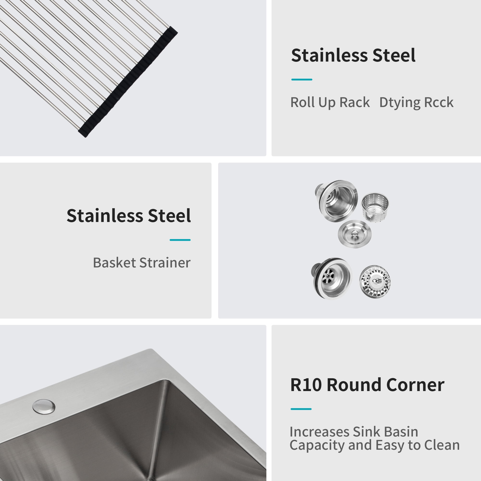 Izzovium 33"x22"x10" Double Bowl Drop in Kitchen Sink, 16 Gauge Stainless Steel with Brushed Nickel Finish, 50/50 Split Design, Two 10" Deep Basins