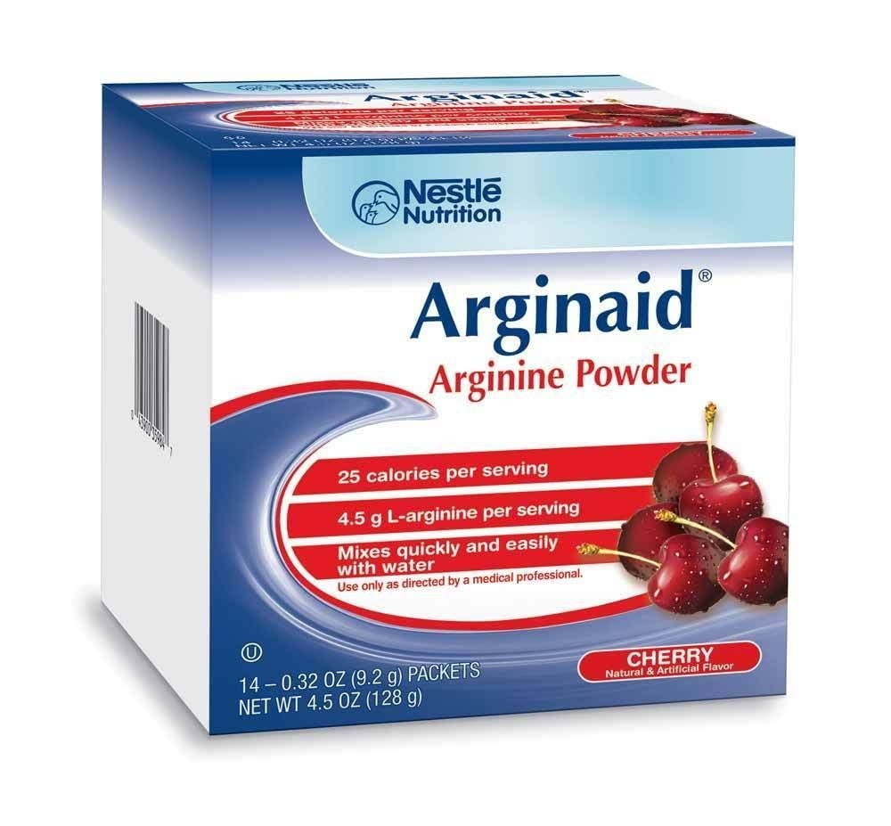Arginaid Arginine Powder Supplement Packet, 9.2 g, Cherry, 56 Count