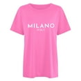 thumbnail image 4 of Camiseta básica para mujer: camiseta de manga corta suave y cómoda, prenda transpirable para el día a día., 4 of 5