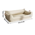 thumbnail image 2 of Waterproof Dog Bed Washable Leather Raised Pet Couch for Medium Large Dogs Portable Indoor Outdoor Beige Dog Bed, 2 of 2