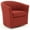 Red, variant on Pemberly Row 19"H Traditional Fabric Swivel Club Chair in Red