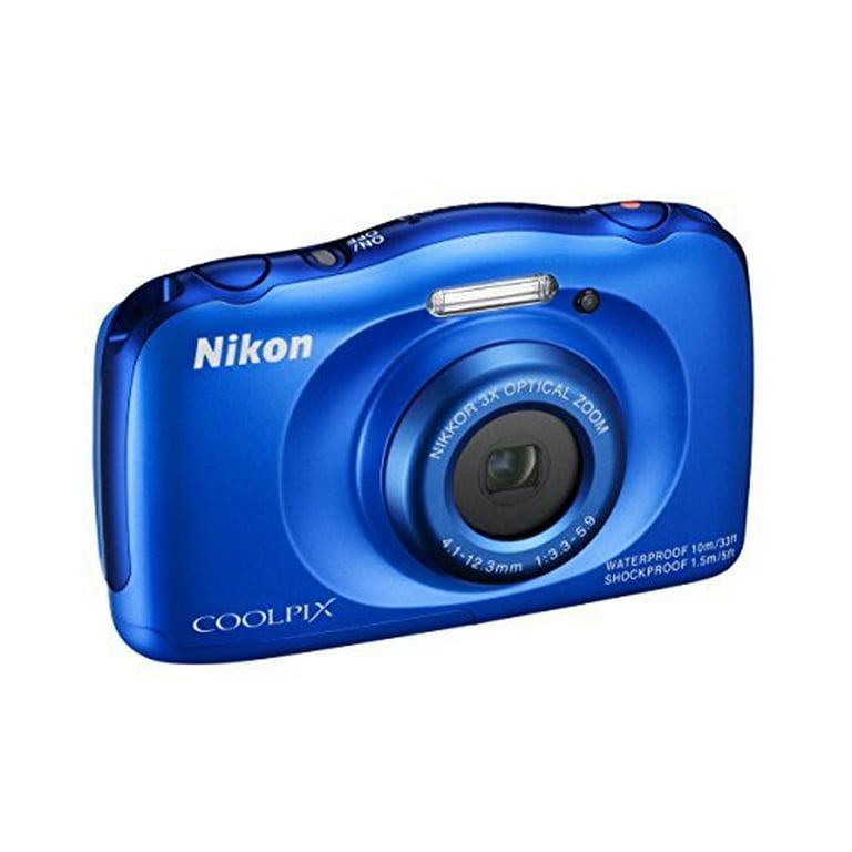 Nikon Coolpix S33 - Digital camera - compact - 13.2 MP - 1080p - 3 x  optical zoom - underwater up to 30ft - blue