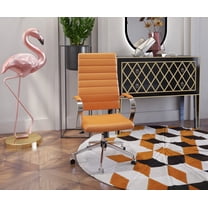 CAROCC High Back Executive Office Chair with Armrest Adjustable Swivel Chair in Durable Vegan Leather Modern Office Chair Ergonomic Desk Chair for Extra Back & Lumbar Support