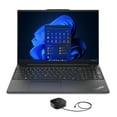 thumbnail image 1 of Lenovo ThinkPad E16 Gen 1 Home/Business Laptop (AMD Ryzen 5 7530U 6-Core, 16.0in 60 Hz 1920x1200, AMD Radeon, 24GB RAM, 256GB PCIe SSD, Win 11 Pro) with G5 Essential Dock, 1 of 7