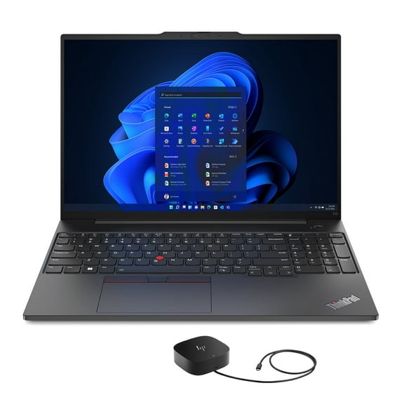 Lenovo ThinkPad E16 Gen 1 Home/Business Laptop (AMD Ryzen 5 7530U 6-Core, 16.0in 60 Hz 1920x1200, AMD Radeon, 16GB RAM, 2TB PCIe SSD, Win 10 Pro) with G5 Essential Dock