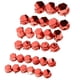 thumbnail image 3 of 30 piezas prácticas de cubierta y tapa de tornillo de perno de enchufe de motocicleta, rojo, 3 of 6