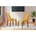 thumbnail image 2 of Signature Design by Ashley Lyncott Dining Room Upholstered Side Chair with Foam Cushion, Set of 2, Yellow, 2 of 8