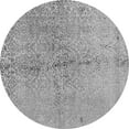 thumbnail image 1 of Ahgly Company Indoor Round Abstract Gray Contemporary Area Rugs, 4' Round, 1 of 1
