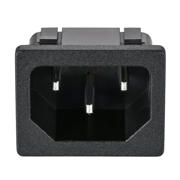 C14 Panel Mount Plug Adapter AC 250V 10A 3 Pins IEC Inlet Plug Power Connector Socket Staight 10 pcs