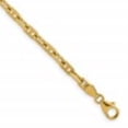 thumbnail image 2 of Auriga 14k Yellow Gold Polished 4.2mm Solid Anchor 8 Inch Chain Bracelet for Women, 2 of 6