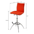 thumbnail image 3 of Pemberly Row Adjustable Bar Stool in Red (Set of 2), 3 of 5