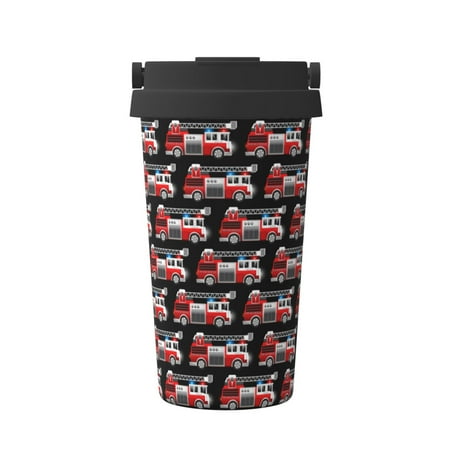 

Matuu Fire and Rescue Truck for Insulated Coffee Mug Reusable Travel Coffee Cup Spill Proof 16oz Stainless Steel Coffee Cups for Hot/Ice Coffee Tea