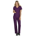 thumbnail image 1 of Koi Becca V Neck Scrub Top, Eggplant, S, 1 of 4