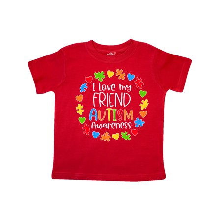 

Inktastic I Love my Friend Autism Awareness Gift Toddler Boy or Toddler Girl T-Shirt