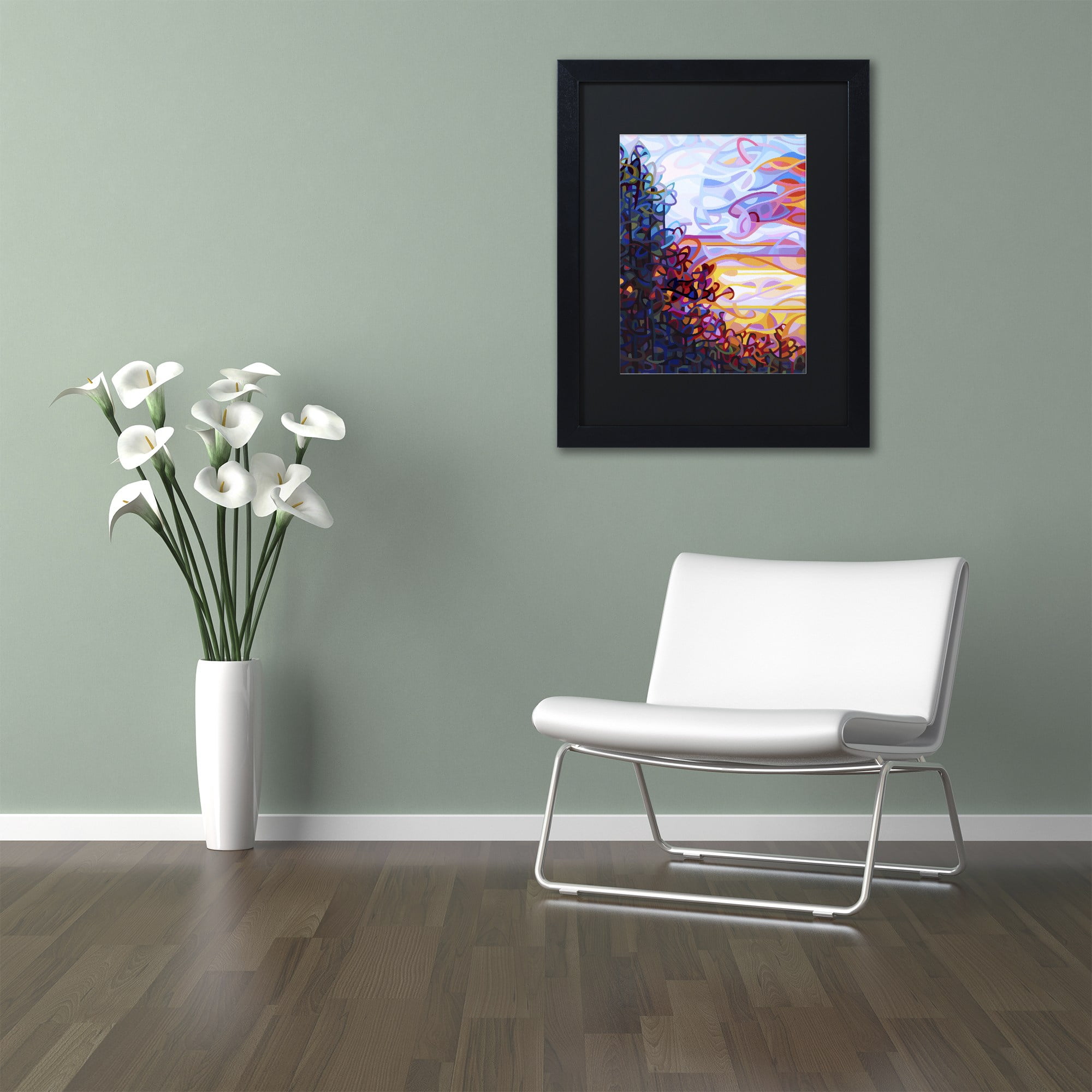 Mandy Budan 'Crescendo' Black Matted Framed Art