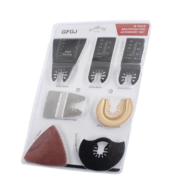 facefd 16pcs Oscillants Outils Électriques Accessoires Multitool Saw Kit de Libération Rapide pour le Ponçage Meulage