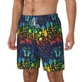 thumbnail image 2 of Balery Magical Mushrooms and Flowers Mens Swim Trunks Swim Shorts for Men Quick Dry Inseam Beach Shorts with Compression Liner Pocket-3X-Large, 2 of 9