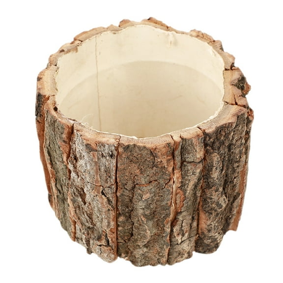 PTOOTP Rustic Wooden Decorative Planter Flower Pot Holder for Trees and Plants, 1 Pack
