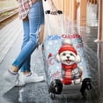 thumbnail image 3 of Hello Winter Maltese Smiling in Red Scarf Hat Welcome Christmas Travel Luggage Cover Maltese Dog Lover Gifts Idea Suitcase Dust Protective Decor - 00017, 3 of 5