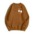 thumbnail image 3 of Spooky Season Halloween Sweatshirts for Women 2025 Long Sleeve Crewneck Cute Ghost Graphic Sweatshirt Pullover Tops, 3 of 5