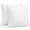 White, variant on Throw Pillow Covers 18x18 Inch Set of 2, Pure White Waterproof Outdoor Pillow Covers, Simple Solid Color Decorative Cushion Pillowcases for Couch, Sofa, Bed, Garden, Patio