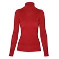 thumbnail image 4 of Cielo Chandail Basique Extensible à Col Roulé pour Femmes Rouge G, 4 of 4