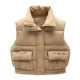 thumbnail image 3 of LIaqionyy Kids Puffer Vest Winter Zip up Warm Coat Lightweight Sleeveless Jacket Outwear for Boys Girls, 3 of 4
