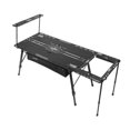 thumbnail image 3 of Mesa de campamento al aire libre mesa de picnic de aluminio múltiple aluminio estable altura ajustable de escritorio ancho de escritorio para el patio Negro, 3 of 8