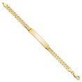 thumbnail image 4 of Auriga Fine Jewelry 10K Yellow Gold Flat Curb Link Id Bracelet 8" for Women, 4 of 5