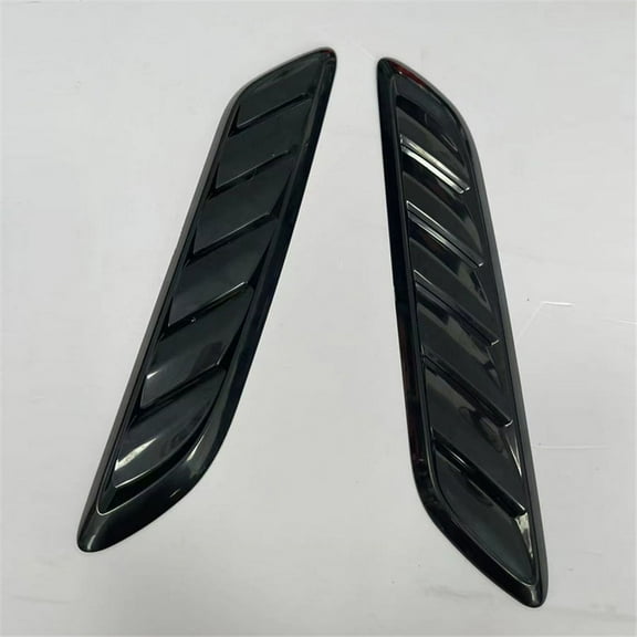 Zyutaosan Universal Decorative Car Hood Vent Louver Scoop Cover Air Flow Intake 2Pcs Glossy Black