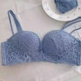 thumbnail image 1 of Encaje sexy Pequeño Pecho Recogido Ropa Interior De Las Mujeres Pechos top Apoyo Ajuste Sujetador, 1 of 5