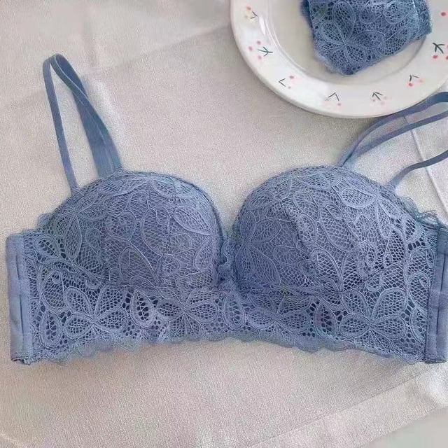 Encaje sexy Pequeño Pecho Recogido Ropa Interior De Las Mujeres Pechos top Apoyo Ajuste Sujetador