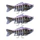 thumbnail image 1 of Soidarity Paquete de 3 señuelos de pesca de plástico de agua salada cebo falso atracción al aire libre Swimbaits artificiales Crankbait accesorio 10cm Pescar Tipo 2 Soidarity OD023723-02, 1 of 6