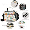 thumbnail image 3 of FORMRS Student Insulated Lunch Bag with Shoulder Strap Reusable Cooler Box for School, Floral Easter Eggs, 3 of 9