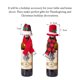 thumbnail image 4 of Cubierta de botella de vino de Navidad Lovely Home Restaurant DIY Hat Bufanda Set Adorno de de cena Decoración de banquete Adorno de Kits de decoración para fiestas Sombrero y bufanda a cuadros Inteprter HA068080-03, 4 of 6