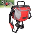 thumbnail image 3 of EIMELI 2 Colors Dog Saddle Bag  Hound Travel Dog Backpack with Side Pockets and Reflective Strip for Small Medium Large Dogs (3 Sizes) [L-red], 3 of 9