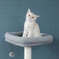 thumbnail image 6 of [US IN STOCK] 51 Inches Cat Tree Wooden Cat Tower Featuring 2 Super Large Condo, Fully Scratching Posts, and Removable Soft Perches for Indoor Cats and Kittens, 6 of 8