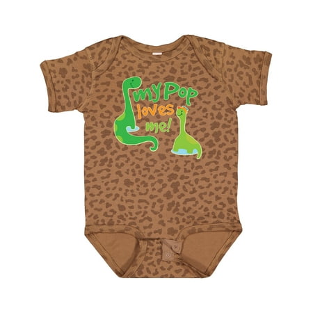 

Inktastic My Pop Loves Me Dinosaur Gift Baby Boy Bodysuit