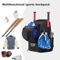 thumbnail image 1 of Baseball Bag with Shoe Compartment Baseball Bag Durable Zipper Design Oxford Cloth Baseball Backpack with Shoe Compartment for Sports Activity Oxford, 1 of 7