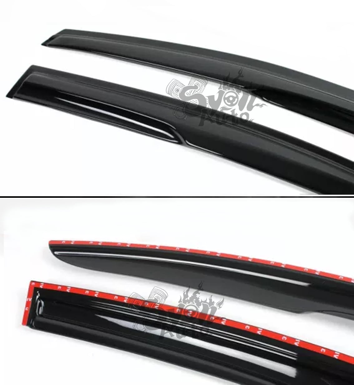 Fits 2014-2019 Toyota Corolla JDM 3D Wavy Mugen Style Window Visor Rain Guard Vent
