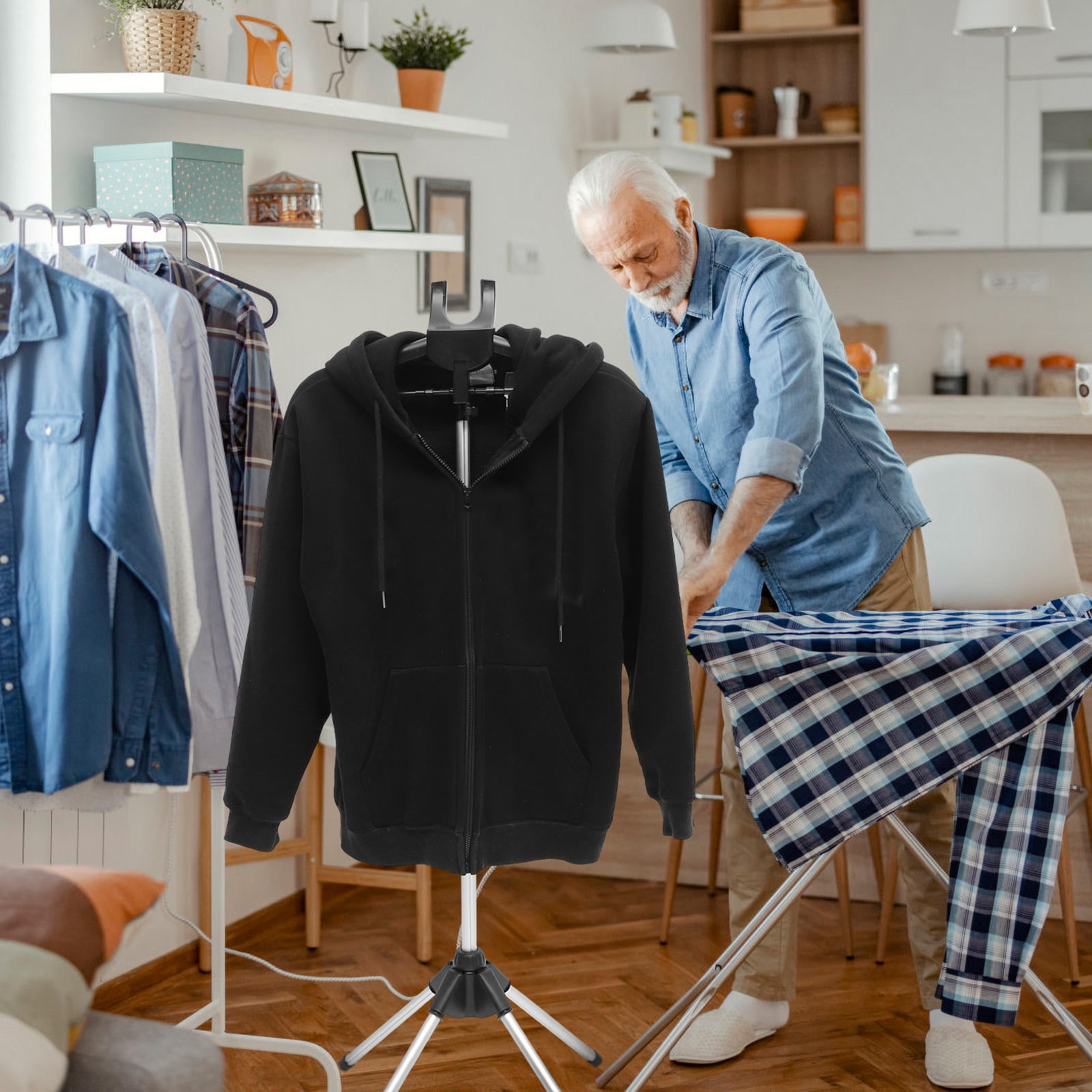 SWETRACE Foldable Clothes Steaming Rack 1 Set Portable Design for Home Use Daily Garment Care