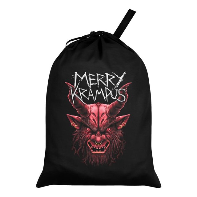 Grindstore - Sacos de Papá Noel Merry Krampus (Negro, Rojo, Blanco)