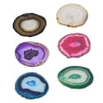 thumbnail image 1 of Rebanadas de Ágata Perfecl 6 Piezas 6 Colores Posavasos Decoración Irregular para Hogar, 1 of 8