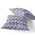 thumbnail image 2 of Set of Two 16" X 16" Gray and Purple Geometric Indoor Outdoor Throw Pillow, 2 of 6