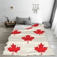 thumbnail image 5 of Salouo Happy Canada Day Print Bed Blankets,Flannel Blanket Comfortable Air Conditioning Blanket Lightweight Blanket for Sofa Bed Travel & Couch -60"x50", 5 of 8