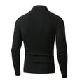 thumbnail image 4 of qolati Men's Quarter Zip Sweaters Slim Fit Mock Neck Pullover Sweater Casual Cable Knit Long Sleeve Chunky Sweaters, 4 of 9