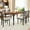 Black+Brown, variant on Harper & Bright Designs Vintage Extendable Dining Table Set for 6, Rectangle Rustic Farmhouse Kitchen Table Set with Removable Leaf and with 6 Chairs for Kictchen, Natural+White