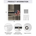 thumbnail image 2 of 4th of July RV Awning Sun Shade Screen 9'X7' Black American Flag Mesh Sunscreen Rustic Stars Stripes Daisy Awning Shade Screen with Zipper UV Blocker Completed Kits for RV Motorhome Camper, 2 of 7